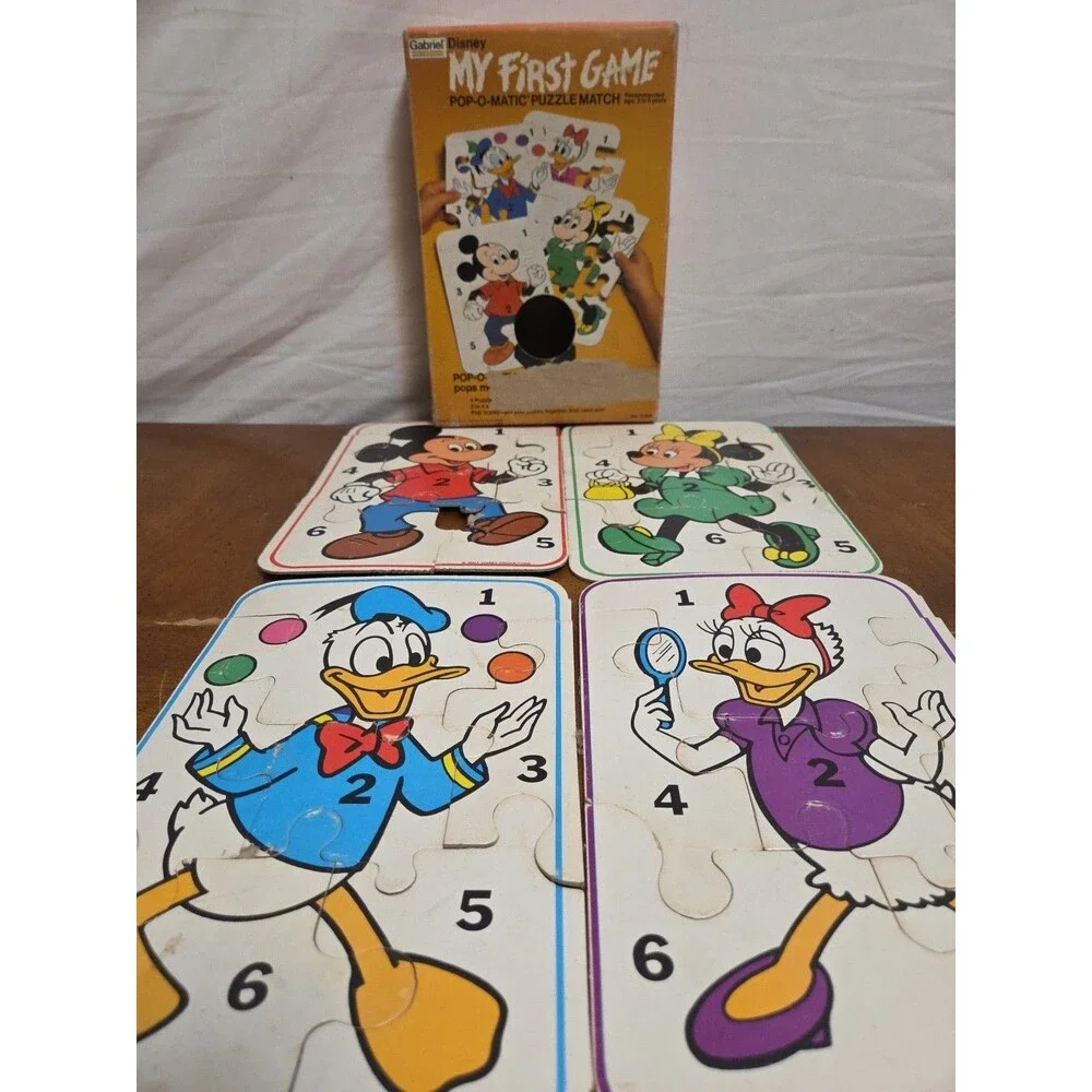 Disney My First Game Pop-O-Matic Puzzle Match Game 1977 Vintage Gabriel